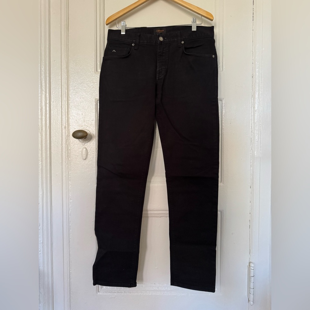 J.Lindeberg Men's Slim Black Jeans, 32x32
